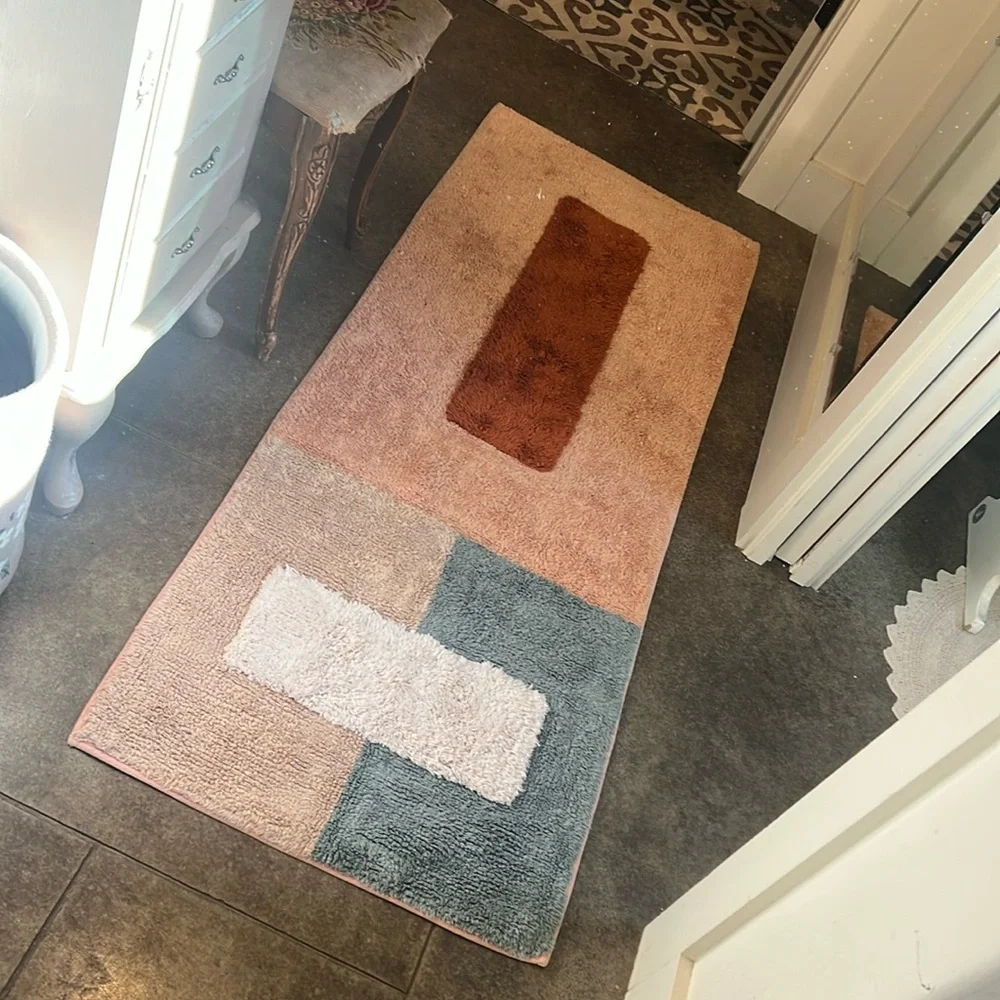 West Elm Light Sienna Bath Mat - Colorblock Bath Mat 24